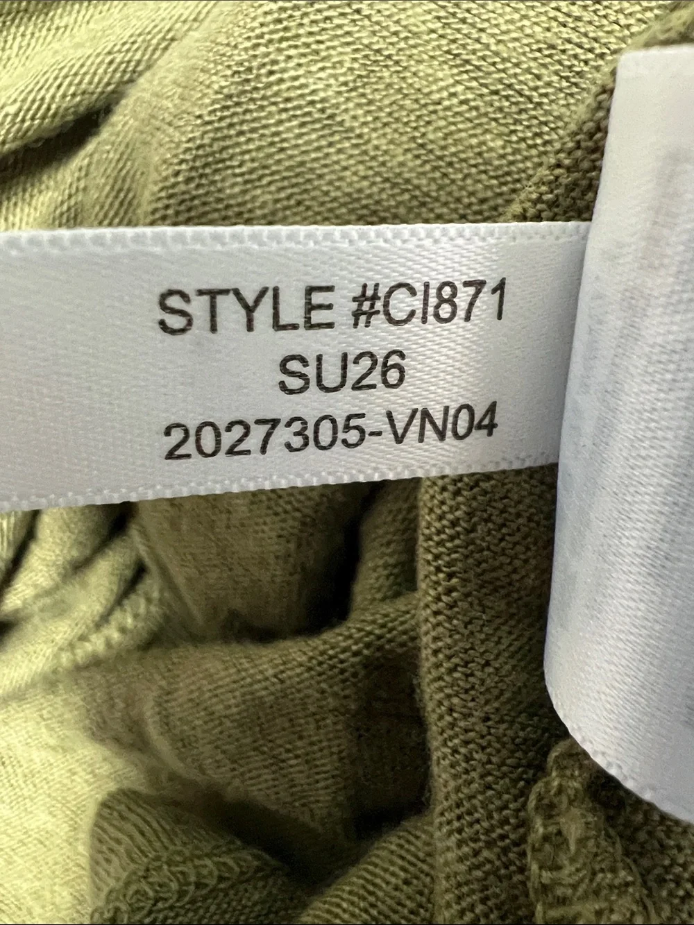 J. Crew linen Olive Crewneck T-Shirt size XS